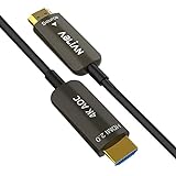 Glasfaser-HDMI-Kabel 15m,HDMI 2.0 Optisches Kabel, unterstützt 4K @ 60 Hz,Dynamic HDR 10,eARC,kompatibel mit PS4,Projektor.CL3 bewertet für die Installation in der Wand