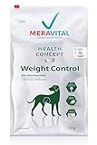 MERAVITAL Weight Control Hundefutter trocken 3 kg für Hunde fördert Fettverbrennung für gesundes und schmackhaftes Abnehmen bei Übergewicht