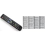 Ersatz Fernbedienung für Samsung AA59-00581A Fernseher TV Remote Control Neu & Amazon Basics AAA Industrie Alkalibatterien, 40er Pack