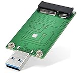 Auracure MSATA, MSATA auf USB 3.0, USB MSATA SSD LesegeräT, SATA Konverter Tragbares Flash Laufwerk Externe Festplatte