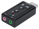 Manhattan Hi-Speed USB 2.0-3D 7.1 Sound Adapter schw