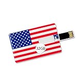 CLE CARDAN LIGHT EUROPE 32GB Speicherkarte in Scheckkartenform Flagge USA USB Stick Datensp