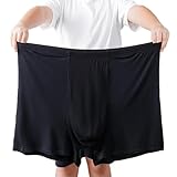ZPLMIDE Plus große Größe Herren Boxershorts nahtlose Baumwolle Boxershorts (13XL), große Unterwäsche, atmungsaktive Elastizität, Unterhose (13XL (180–210 kg), schwarz, 3 Stück)