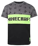 Minecraft - T-Shirt - Grau und Schwarz Creeper T-Shirt - 100% Baumwolle Kleidung - Kinder Kleidung - Jungen Kleidung - Geburtstag Junge Geschenke - Alter 5-6 Jahre