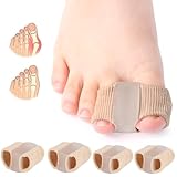 4 Stück Zehenspreizer Hallux Valgus, Hallux Valgus Korrektur Silikon, Überlappende Zehen Zehenspreizer, Hammerzehen Korrektur, 2 Verschiedene Größen von Zehentrenner, Frauen und M