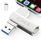 EOZNOE USB Stick 128GB für Phone, Externer Speicherstick zum Speichern von mehr Fotos und Videos. USB Foto Stick aus Metall für iPhone, High-Speed Kompatibel mit iPhone/Android/PC…