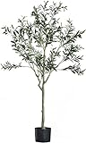 Künstliche Olivenbaum 150cm, Topfpflanze Kunstpflanze Olive Tree, Olea Europaea, Deko Olivenbaum für Home Garten Hochzeit Party Dekor