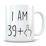 Lustiges Geschenk zum 40. Geburtstag für Frauen und Männer, die 40 werden, Gag-Kaffeetasse, für Party, witzige Idee für Erwachsene