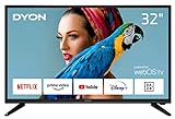 DYON Smart 32 X-EOS 80 cm (32 Zoll) Smart TV (HD, HD Triple Tuner (DVB-C/-S2/-T2), App Store, Prime Video, Netflix, Magic Remote mit Sprach- & Gestensteuerung) [Mod. 2022]