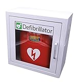 Saver One AED Defibrillator A1 (SVO-B0847) (vollautomatische Schockauslösung) mit Metallwandkasten und AED-Standortwinkel