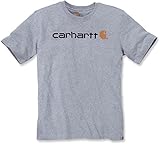 Carhartt Herren Core Logo Workwear Short-Sleeve T-Shirt, Heather Grey, S