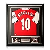 Exclusive Memorabilia Arsenal-Trikot von Dennis Bergkamp signiert. Deluxe Rahmen