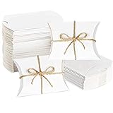 Weiße Kraftpapier Geschenkbox, 50 Stück Weiße Kraft Geschenkbox, Kraftpapier Hochzeit Geschenkboxen, Geschenkverpackung Kraftpapier Box, zum Geburtstag Hochzeitstag Weihnachtsfeier Dekoration
