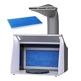 Andreas Dell Airbrush Spritzkabinen Bausatz, Tragbare Airbrush-Absauganlage, Airbrush Spritzkabine Absauganlage 5,2 m³/min mit Doppelte Lüfter + Filter für Airbrush Modellbau, Lackierarbeiten usw