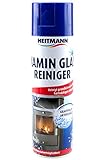 Heitmann Kamin Glas-Reiniger: Aktivschaum für hartnäckigen Schmutz, Kaminreiniger, Entrußer, Ofenreiniger 500 ml Dose