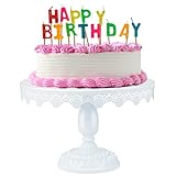 Tortenständer 10in, luxuriöser runder Cupcake-Halter aus Metall, für Hochzeiten, Geburtstage, Babypartys, Jubiläumsfeiern, weiß 10in