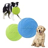 HENGBIRD 2 Stück Dog Frisbee Disc,Weiche Hunde Frisbee,Gummi Frisbee,Hundefrisbee,Hundespielzeug Frisbee,Interaktives Spielzeug für Hunde,Hund Scheibe,Spielzeug für Große Hunde