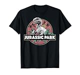 Jurassic Park Tropical Raptor mit Sonnenuntergang-Logo T-S