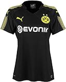 PUMA Damen BVB WMS Away Replica Shirt with Sponsor Logo T Black-Cyber Yellow, XXL