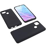 foto-kontor Hülle kompatibel mit ZTE Blade 10 Smart Tasche Gummi TPU Schutz Handytasche schw