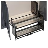 Ausziehbare Regale, Schrank-Organizer, Küchenschrank, Ausziehbare Regale, Praktisches, Robustes 2-stufiges Ausziehbares Regalsystem Aus Aluminiumlegierung For Küchengeräte-Lift-Oberschränke(460x270x53