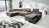 IM SOFA XXL Wohnzimmer Couch in U-Form Wohnlandschaft ALICANTO V Links/rechts Farbe wählbar TOP Q