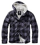 Brandit Lumberjacket Hooded, Black/Grey, Größe 5XL