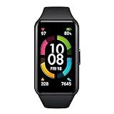 Honor Band 6 SmartWatch für Damen Herren Armbanduhr mit 24 Stunden Pulsuhr SpO2 Schrittzähler, Uhr Fitness Tracker 1,47 '' AMOLED HD-Farbbildschirm 50m Wasserdicht Smart Watch für Android iOS