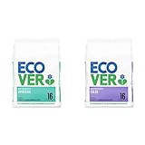 Ecover Waschpulver Konzentrat Color & Universal (jeweils 1,2 kg / 16 WL), Vollwaschmittel mit pflanzenbasierten Inhaltsstoffen für bunte und weiße Wäsche