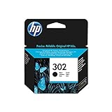 HP - Original-Tintenpatrone F6U66AE, HP 302, für HP Deskjet 1110 - Schwarz, Kapazität: ca. 190 Seiten / 5%, Farbe (01) 1 x Tintenpatrone
