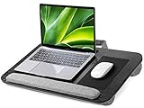 HUANUO Laptop Kissentablett für 15-17 Zoll Notebook, mit Mausunterlage & Handgelenkauflage, inkl. Tablet- und Telefonhalter