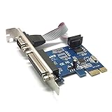 S SIENOC DB25 Parallel Port LPT Printer DB9 RS232 zu to PCI-E PCI Express Card Adapter Converter WCH Chipsatz