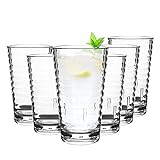 6 Stück 385ml Kunststoff Gläser,Bruchfestes Schnapsglas Wasserglas Stapelbar für Camping Acryl-Plastikwasserbecher Wiederverwendbare spülmaschinenfeste Becher Tassen Acryl-Trinkgläser Clear