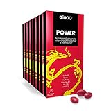 Qinao® POWER* 1-Monats-Packung 4 x 7 POWER Dragees | Nahrungsergänzungsmittel mit Matcha Grüntee Extrakt, Brahmi Extrakt, B-Vitaminen & Eisen [BRAINFOOD - Made in Germany]