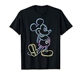 Disney Mickey & Friends Micky Neon Line Porträt T-Shirt