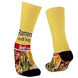 Ramen Noodle Soup Beef Flavor Socken Herren Damen Athletic Socken Atmungsaktiv Tab Sock 11.8'/30cm
