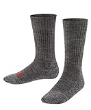 FALKE Unisex Kinder Active Warm Socken, Blickdicht, Grau (Asphalt Melange 3180), 23-26