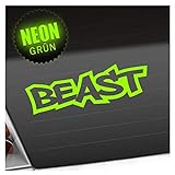 Kiwistar Beast 20 x 6 cm IN 15 Farben - Neon + Chrom! Sticker Aufkleber