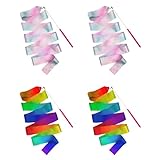 4 Stück Gymnastikband mit Stab, 2M Tanzbänder Kinder Tanzen Streamer Rhythmische Sportgymnastik Band Tanzbänder für Künstlerische Tanztraining Gymnastik Zirk