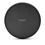 Rapoo XC100 kabelloses Induktionsladegerät für Smartphone, Ladegerät für iOS und Android (z.B. iPhone, AirPod, Samsung), flach, Qi-Laden, Schnellladen, Überladeschutz, schwarz