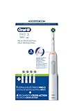 Oral-B Professional Pro 3 3000 elektrische Zahnbürste mit Braun-Technologie + 4 Ersatzköpfe CrossAction - Weiß
