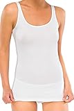 Schiesser Damen Essentials 2PACK Trägertop Unterhemd, Weiß (weiss 100), 42