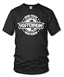 shirtloge - Hoffenheim - Meine Heimat, Mein Verein - Fan T-Shirt - Schwarz - Größe XXL