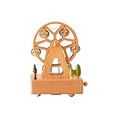 GPWDSN Ornamente Quadratisches Riesenrad Spieluhr Holz Uhrwerk Antrieb Buche Kinder Basteln Kreative Geschenke Geburtstagsgeschenk Musik pur