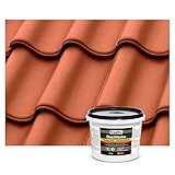 Isolbau Dachfarbe - 4 kg RAL Farbe Fassadenfarbe Nano Dachlack Sockelfarbe auf Wasserbasis - Lösemittelfrei, Wasserdicht, UV-beständig - Zieg