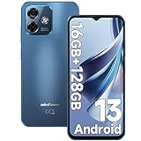 Ulefone Smartphone ohne vertrag, Note 16 Pro 16GB+128GB/256GB SD Android 13 Handy 50MP Kamera Octa Core 6,52 Zoll HD+ 4400mAh, 4G Dual SIM Handy Ohne Vertrag Fingerabdruck Face ID GPS OTG -Blau