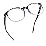 LifeArt Blaue Licht Blockieren Brille, Anti-Augen-Müdigkeit, Computer Lesebrillen, TV Brille für Frauen Männer (Schwarz lila, 2.50 Vergrößerung)