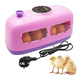 BREUAILY Mini 8 Eier Inkubator Brutmaschine Hühner mit LED Eilicht und Temperaturkontrolle Digitaler Geflügel Inkubator Brutkasten für Huhn Ente Wachtel