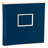 Semikolon (351095) Jumbo Album marine (blau) - Fotoalbum/Fotobuch mit 50 Blättern cremeweißem Fotokarton mit Pergaminpapier - Format: 30x30 cm
