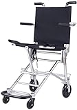 WBJLG Rollstühle, Tragbarer Rollstuhl aus Aluminiumlegierung für ältere Menschen, leichte und manuelle Schubkarren, langlebig, klein, geeignet für ältere Menschen und Kinder